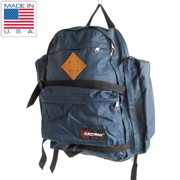 80s USA製 EASTPAK リュックサック 紺系 ナイロン イーストパック