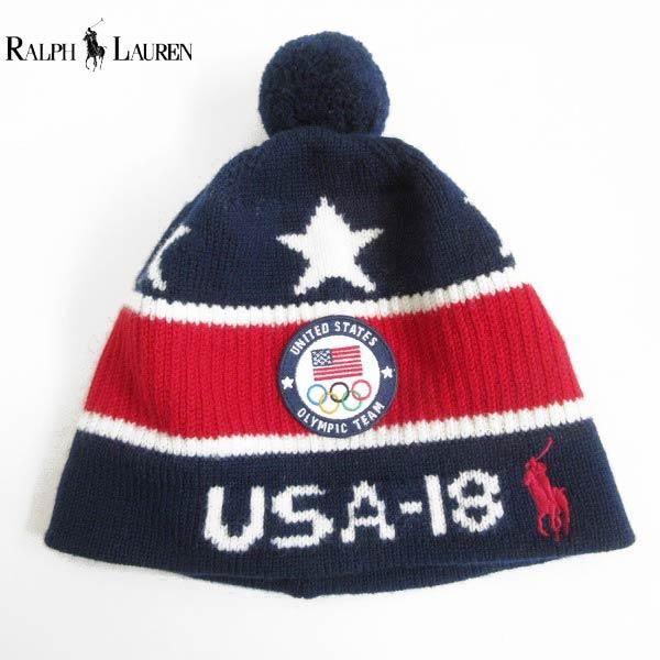 ポロ ラルフローレン ニット帽 USA TEAM SKI KNIT - ニットキャップ