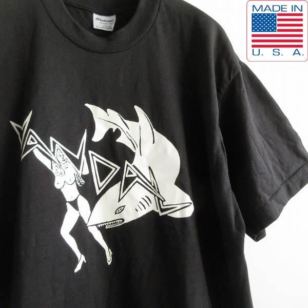 新品 90s USA製 ヌード女性×サメ 半袖Tシャツ 黒 M程度 ブラック エロT シャーク アメリカ製 ビンテージ デッドストック D145 -  札幌 ビンテージ 古着屋 BRIDGE（ブリッジ） ビンテージ古着 通販サイト | オンラインストア