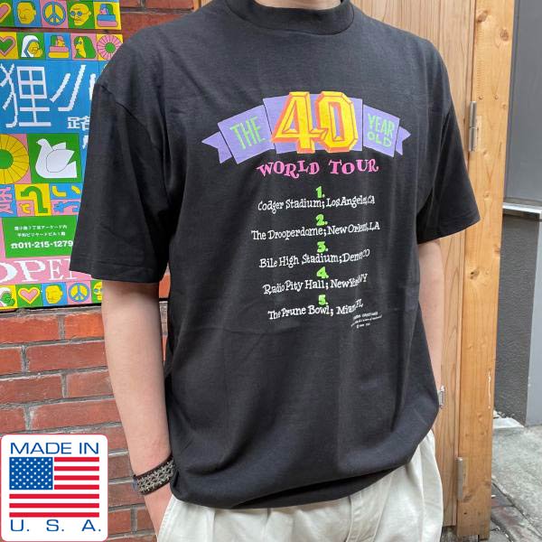 新品 90s USA製 40周年ワールドツアー パロディ 半袖Tシャツ 黒 XL