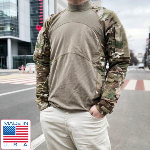 USA製 実物 米軍 US ARMY ACS コンバットシャツ マルチカム 迷彩 M ミリタリー 迷彩 サバゲー アメリカ製 所ジョージ d144