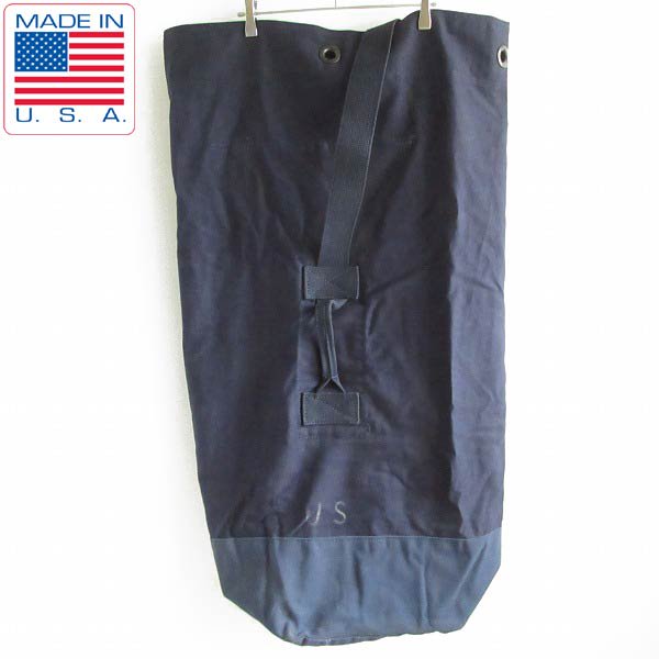 美品 USAF 実物 米軍 キャンバス ダッフルバッグ 紺系 バラックバッグ