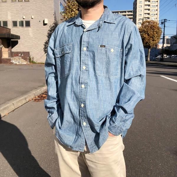 RRL リペア加工シャンブレーシャツ　XS