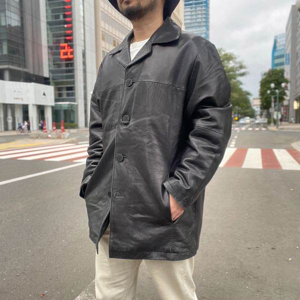 【2WAY】WILSONS レザージャケット コート メンズLサイズ ブラック