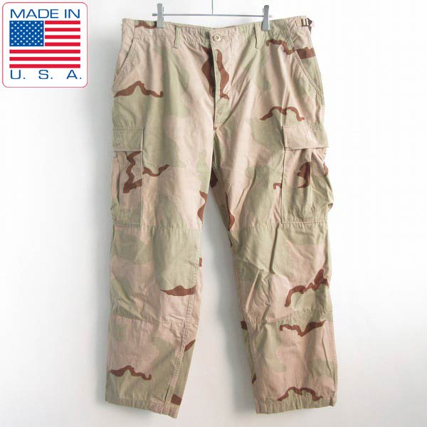 USA製 実物 米軍 US ARMY 3C デザートカモ 迷彩 パンツ L-R ミリタリーパンツ カーゴパンツ アメリカ製 d144