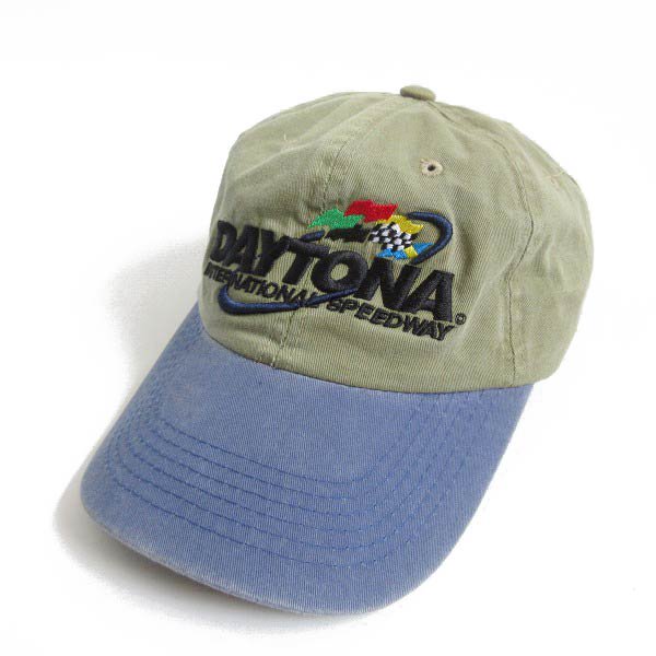 美品 NASCAR DAYTONA レーシング ツートン キャップ オリーブ/カーキ