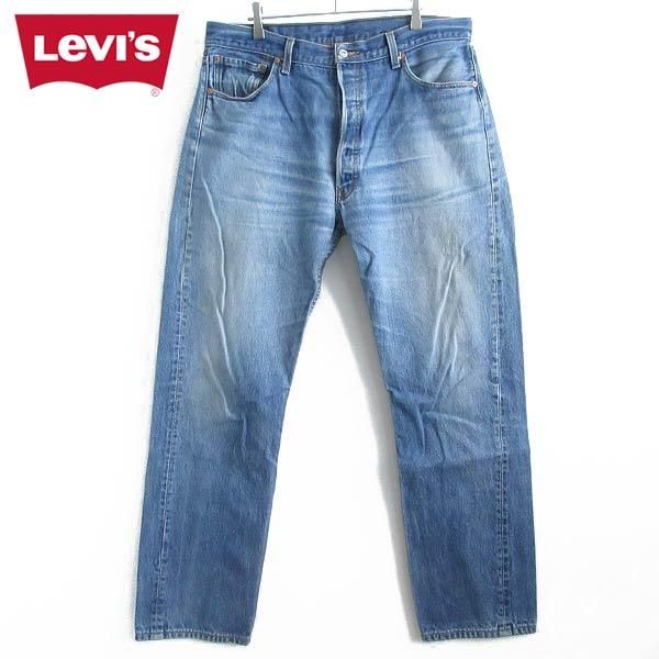 00s Levi's リーバイス501 ブランクタブ 激ヒゲ ジーンズ 実寸W36 