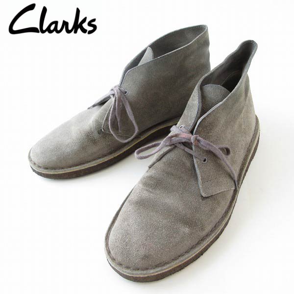 Clarks クラークス ORIGINALS デザートブーツ スエード グレー系 US8M 26cm メンズ 靴 d137 札幌 ビンテージ  古着屋 BRIDGE（ブリッジ） ビンテージ古着 通販サイト オンラインストア