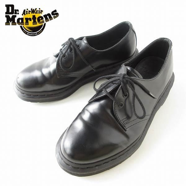 ドクターマーチン 3ホール プレーントゥ 黒 レディース23cm Dr.Martens