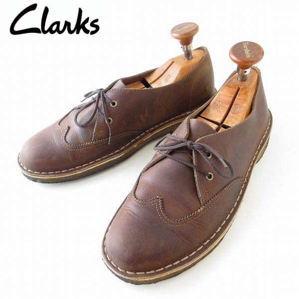 Clarks クラークス ORIGINALS ウィングチップ シューズ 茶系 25.5cm