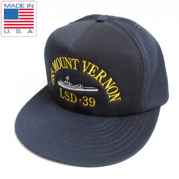新品 USA製 米軍 USS MOUNT VERNON LSD-39 キャップ シップキャップ 帽子 ミリタリーキャップ アメリカ製 デッドストック D146