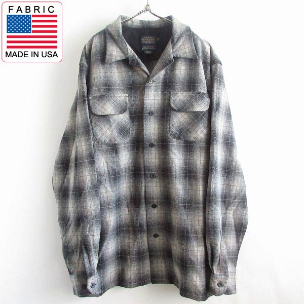 メンズオンブレ pendleton ウール ボードシャツ USA製 ビンテージ