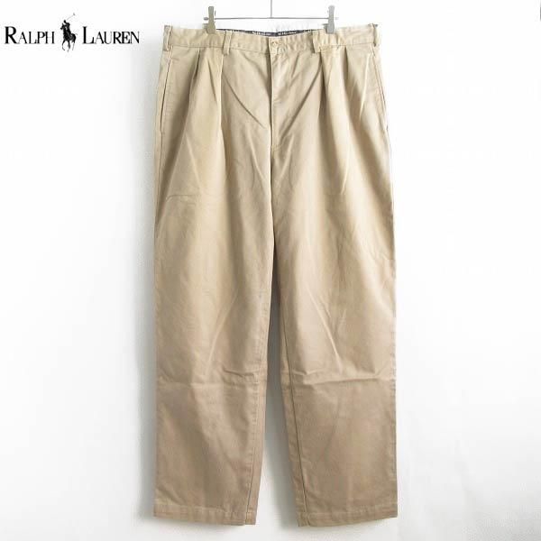 希少 廃番 90s USA製 POLO CHINO ラルフローレン 2タック チノパン 38 