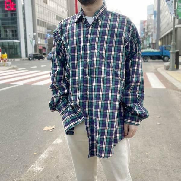 90s ラルフローレン BLAKE ボタンダウン チェック柄 長袖シャツ XL ビッグサイズ ビンテージ Polo ポロ D147 - 札幌  ビンテージ 古着屋 BRIDGE（ブリッジ） ビンテージ古着 通販サイト | オンラインストア