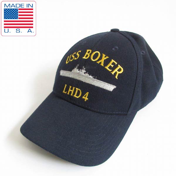 USA製 米軍 USS BOXER LHD4 アメリカ海軍 強襲揚陸艦 シップキャップ