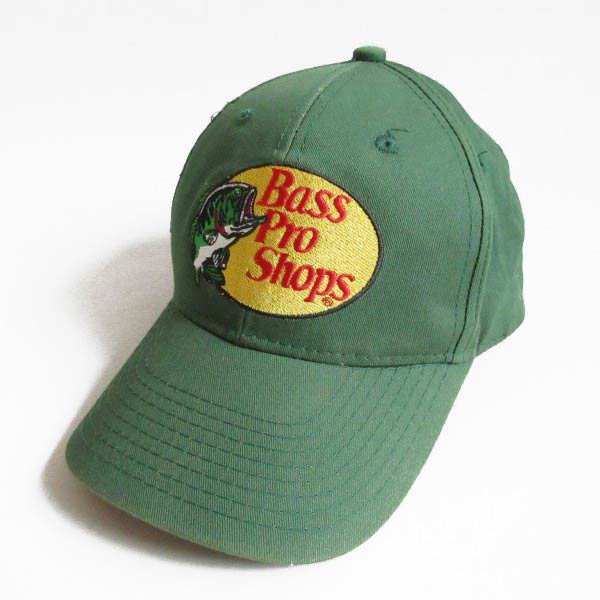 Bass Pro Shops 魚 釣り ベースボール キャップ 緑系 帽子 バス プロ ショップス D147
