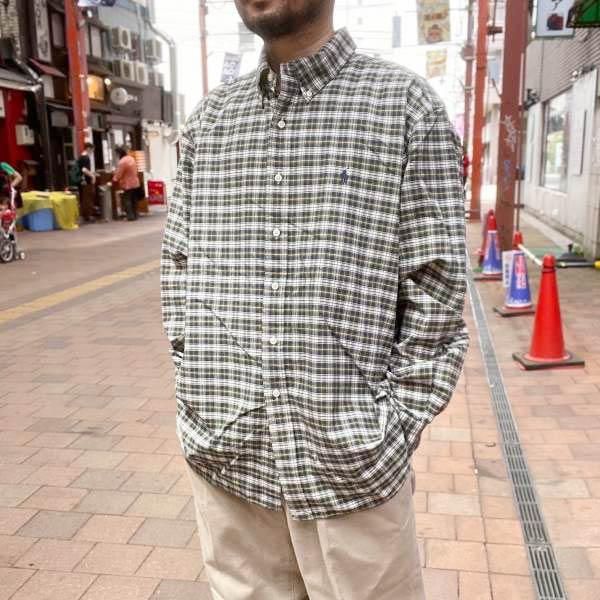 90s ラルフローレン CLASSIC FIT ボタンダウン チェック柄 長袖シャツ 