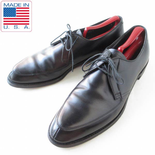 70s-80s USA製 Knapp ナップ Uチップ シューズ 黒 28.5cm ブラック スプリットトゥ ビンテージ アメリカ製 大きいサイズ 靴 D148
