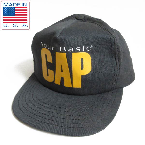 新品 USA製 Your Basic CAP ベースボール キャップ 黒 ブラック トラックキャップ アメリカ製 デッドストック D148