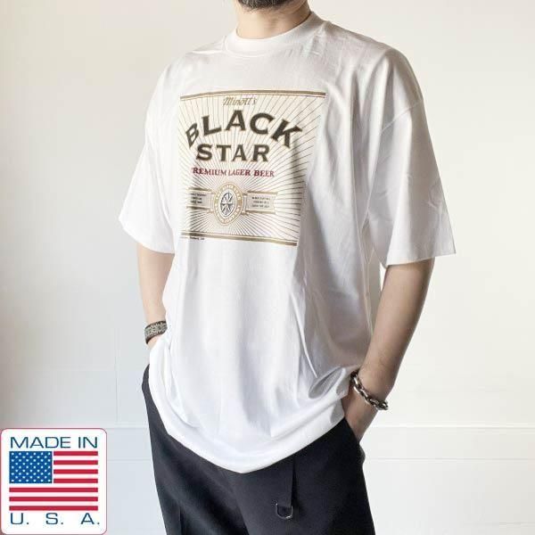  90s USA BLACK STAR BEER ʪ ȾµT  XL ꥫ ɥХ ǥåɥȥå ӥơ D148