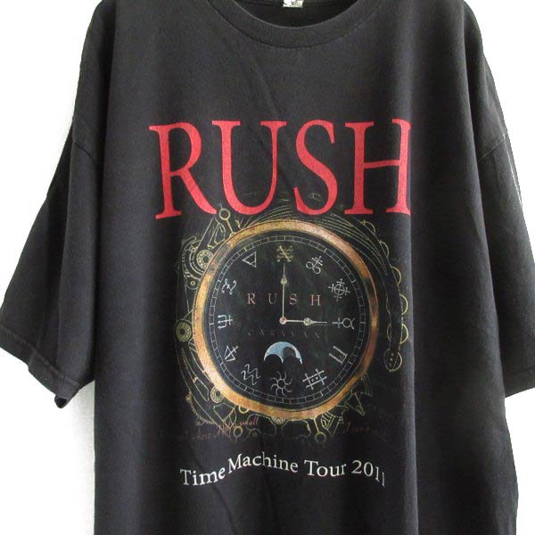 希少 RUSH 2011 タイムマシーン ツアー 半袖Tシャツ 黒 XL ブラック