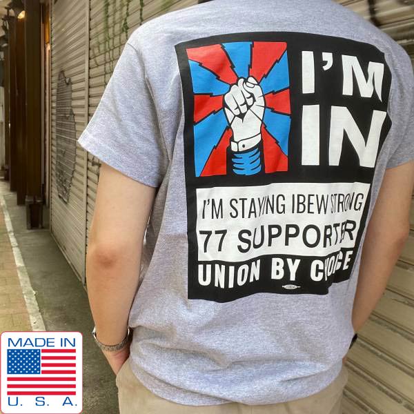 新品 USA製 BAY SIDE UNION MADE アドバタイジング 半袖Tシャツ 杢