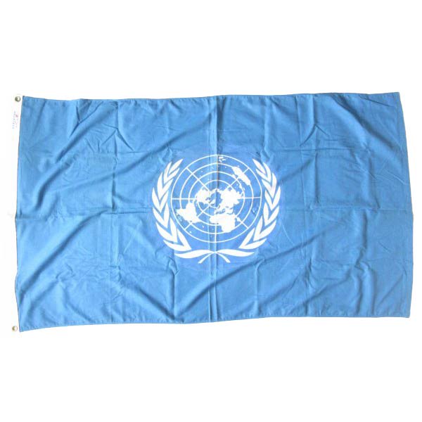 70s USA製 国連旗 UN 国際連合 DEFIANCE ANNIN 大判 100%コットン UNITED NATIONS フラッグ アメリカ製 ビンテージ 国旗 D148