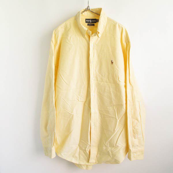 【90s OLD GAP】秋色 ビッグオックスフォード  BDシャツ 黄 L