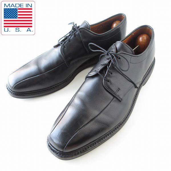 美品 USA製 アレンエドモンズ Warren スワールトゥ シューズ 黒 27.5cm アメリカ製 Allen Edmonds メンズ 靴 d129