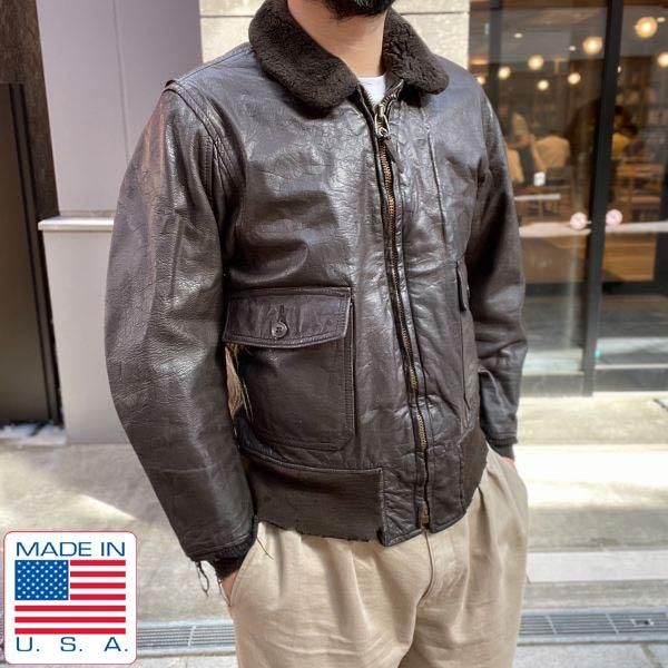 70s USA製 実物 米軍 USN G-1 7823D フライトジャケット SIZE42 レザー 70s USA製 実物 米軍 USN G-1 7823D フライトジャケット SIZE42 レザー