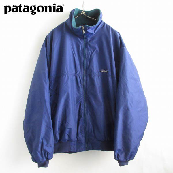 1994年製 patagonia パタゴニア シェルド シンチラ キャプリーン ジャケット L 紫系×緑系 90s ナイロン ビンテージ D149