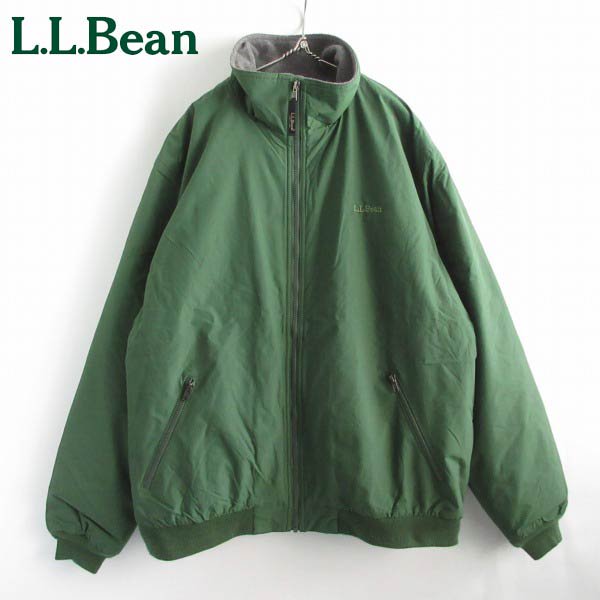 美品 L.L.Bean ウォームアップジャケット XL-TALL オリーブ系 ナイロン