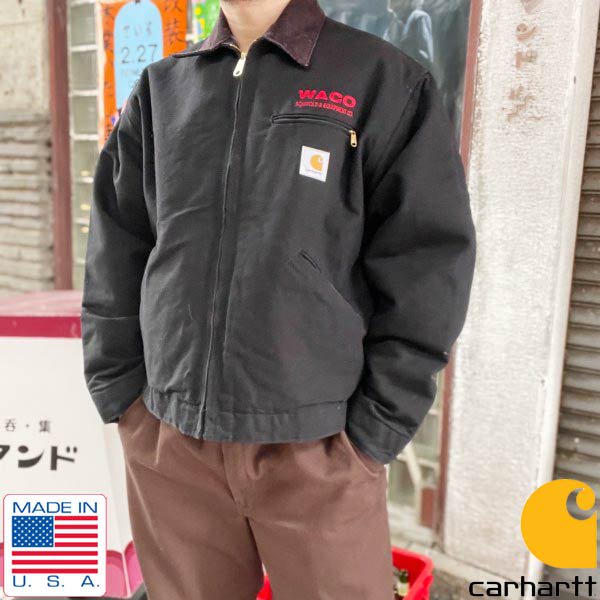 新品 USA製 carhartt デトロイト ジャケット J01 黒 XL程度 48REG ワン ...