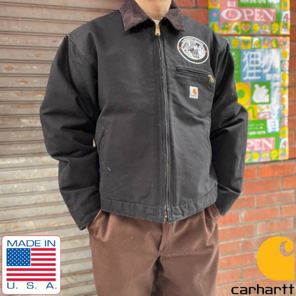 新品 USA製 carhartt デトロイト ジャケット J01 黒 XL程度 48REG ワンウォッシュ カーハート ビンテージ デッドストック  D149 - 札幌 ビンテージ 古着屋 BRIDGE（ブリッジ） ビンテージ古着 通販サイト | オンラインストア