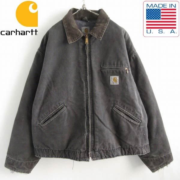 最先端 デトロイト carhartt USA製 90s ジャケット 52 黒XL程度 