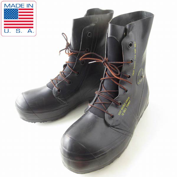USA製 実物 米軍 ミッキーマウスブーツ 黒 10W 幅広28cmSIZE - 靴