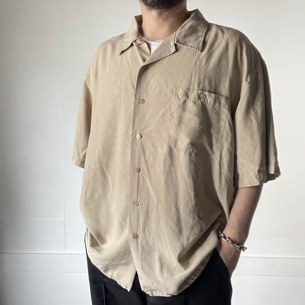  90s 100%SILK Ⱦµ 륯  ١ XXL   ɥ졼 ӥơ D149