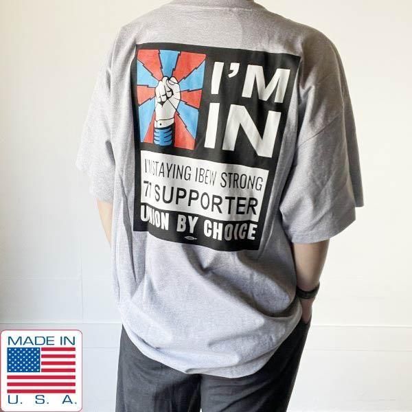  USA BAY SIDE UNION MADE ɥХ ȾµT ݥ졼 2XL ٥ ꥫ ǥåɥȥå D144