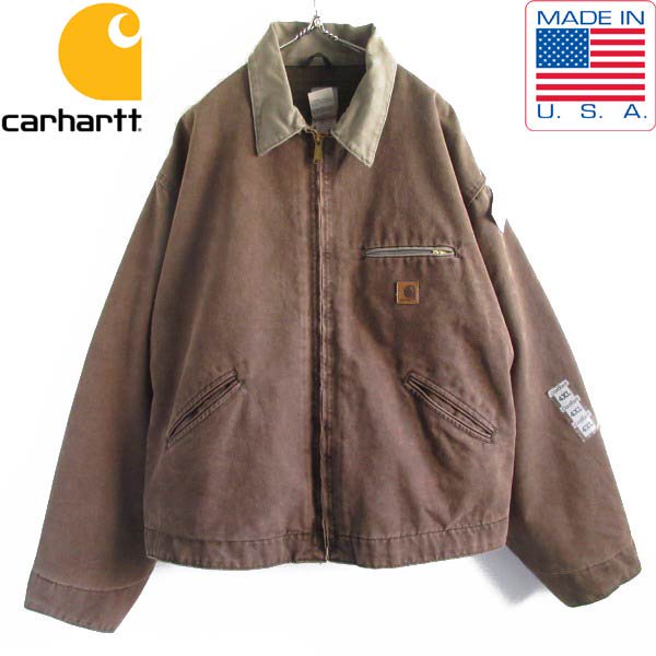  00s USA carhartt ǥȥ 㥱å CHT 4XL ֥饦 ɥȡ ϡ ǥåɥȥå ӥơ D150