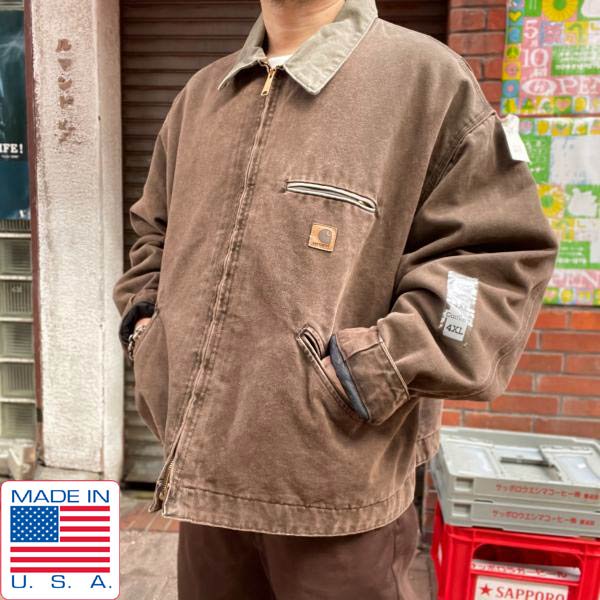  00s USA carhartt ǥȥ 㥱å CHT 4XL ֥饦 ɥȡ ϡ ǥåɥȥå ӥơ D150