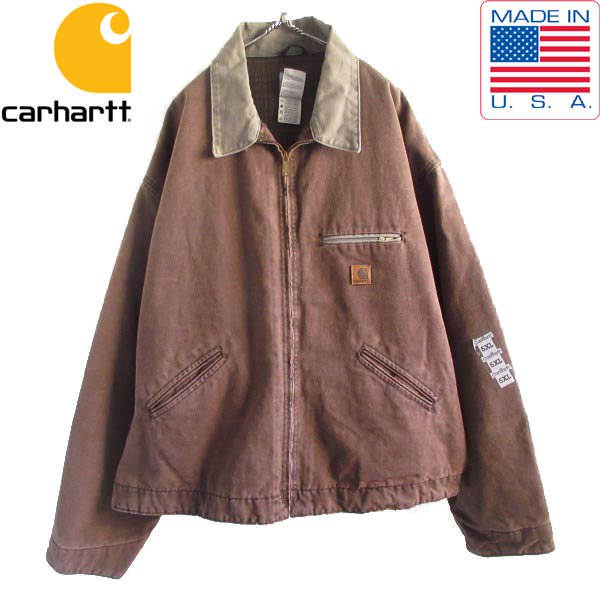  00s USA carhartt ǥȥ 㥱å CHT 5XL ֥饦 ɥȡ ϡ ǥåɥȥå ӥơ D150