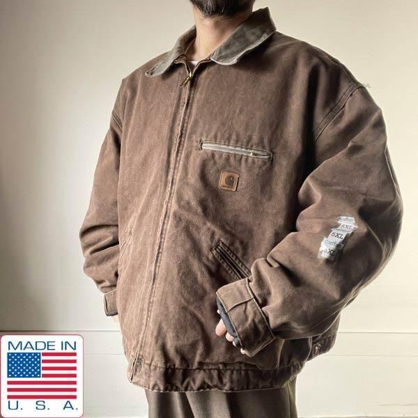  00s USA carhartt ǥȥ 㥱å CHT 5XL ֥饦 ɥȡ ϡ ǥåɥȥå ӥơ D150