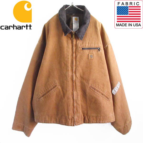  00s carhartt ǥȥ 㥱å BRN 5XL ֥饦 ɥȡ ϡ ǥåɥȥå ӥơ D150