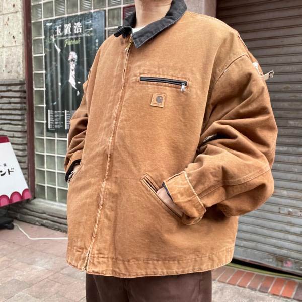  00s carhartt ǥȥ 㥱å BRN 5XL ֥饦 ɥȡ ϡ ǥåɥȥå ӥơ D150