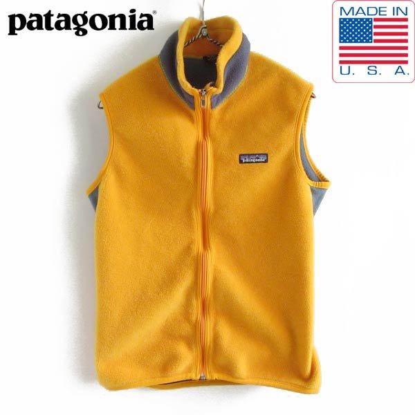 90s USA製 patagoniaパタゴニア ロゴ刺繍 シンチラ フリース