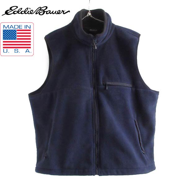 90s USA Eddie Bauer ݡƥå ե꡼ ٥  XL ǥХ ꥫ ӥơ D150