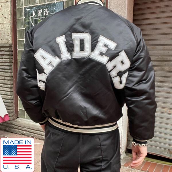 80s USA RAIDERS 쥤 NFL   L ֥å 㥱å ե ꥫ ӥơ D150