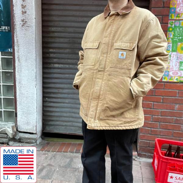 90s USA carhartt C04 ȥǥʥ   L ֥󥱥å 饤 å 㥱å ϡ D150