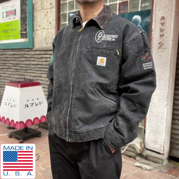 00s USA carhartt J01 ǥȥ 㥱å ե ֥å 50  ʪ ϡ 㥱å ӥơ D150