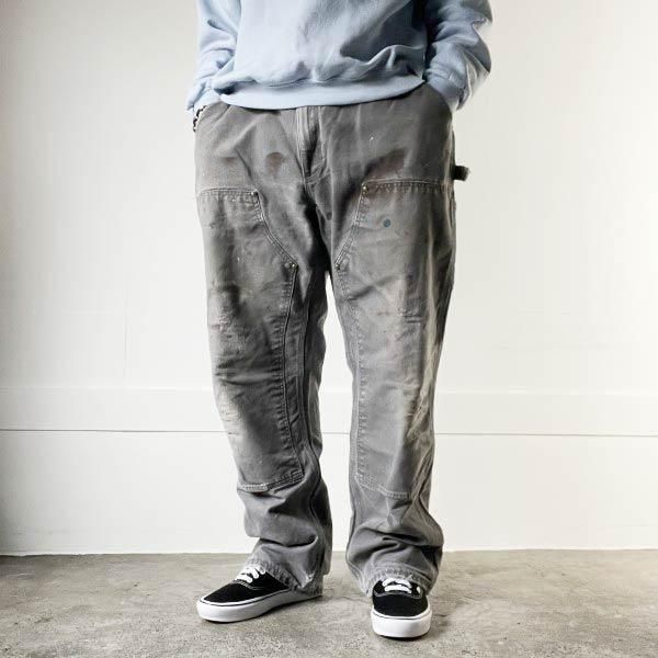 USA製 Carhartt ダブルニー ダック ペインター ワイドレグ フェード 90s USA製 carharttカーハート ダブルニー ダック地 ペインター